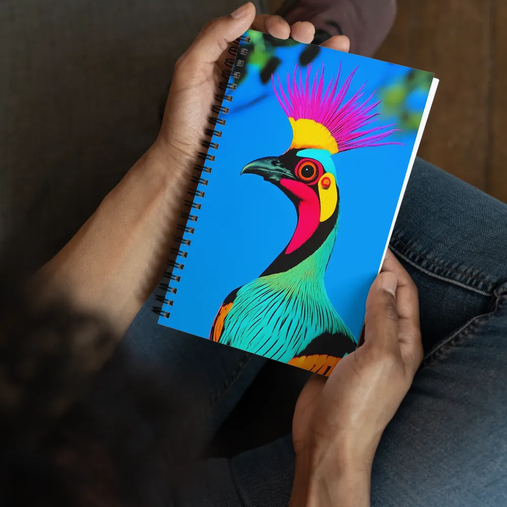 Whimsical Avian Portrait | Spiral Notebook