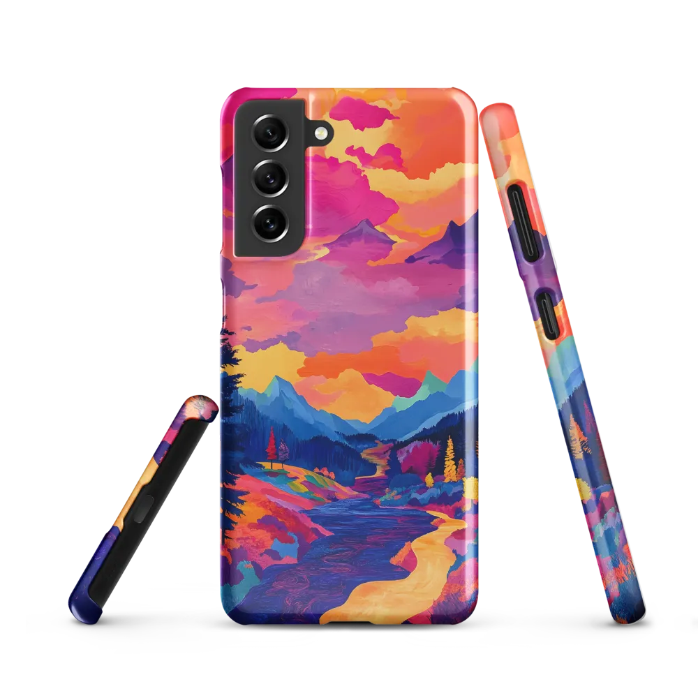 Radiant Serenity: A Surreal Landscape | Phone Case |  S21 | Snap Case | Glossy