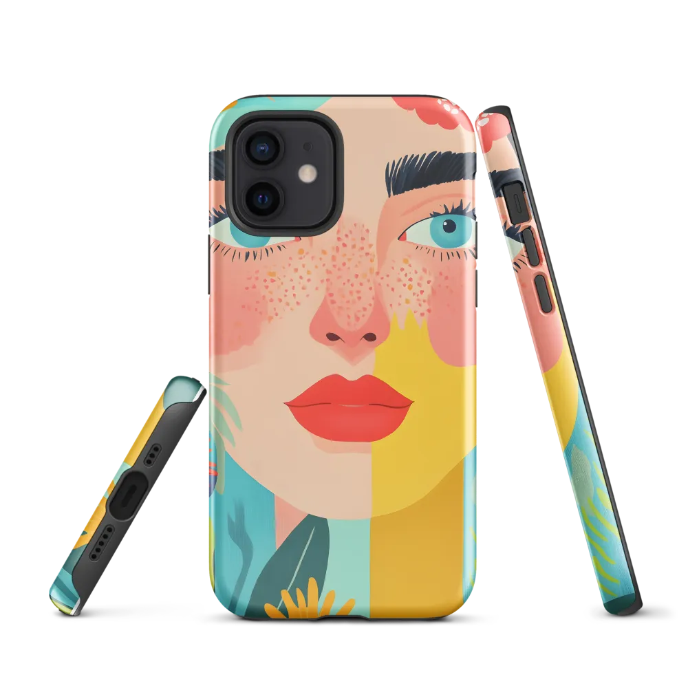 Floral Serenity: A Modern Portrait