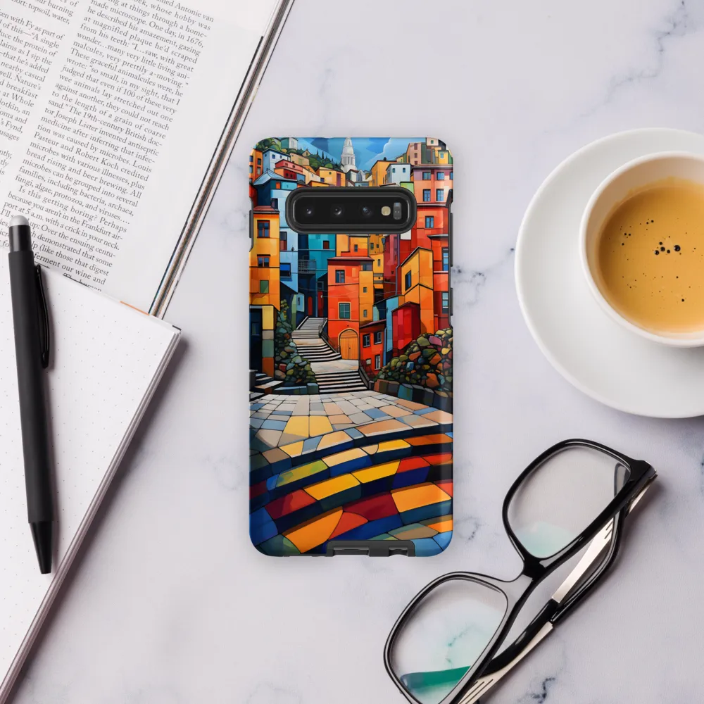 Vibrant Village: A Cubist Journey