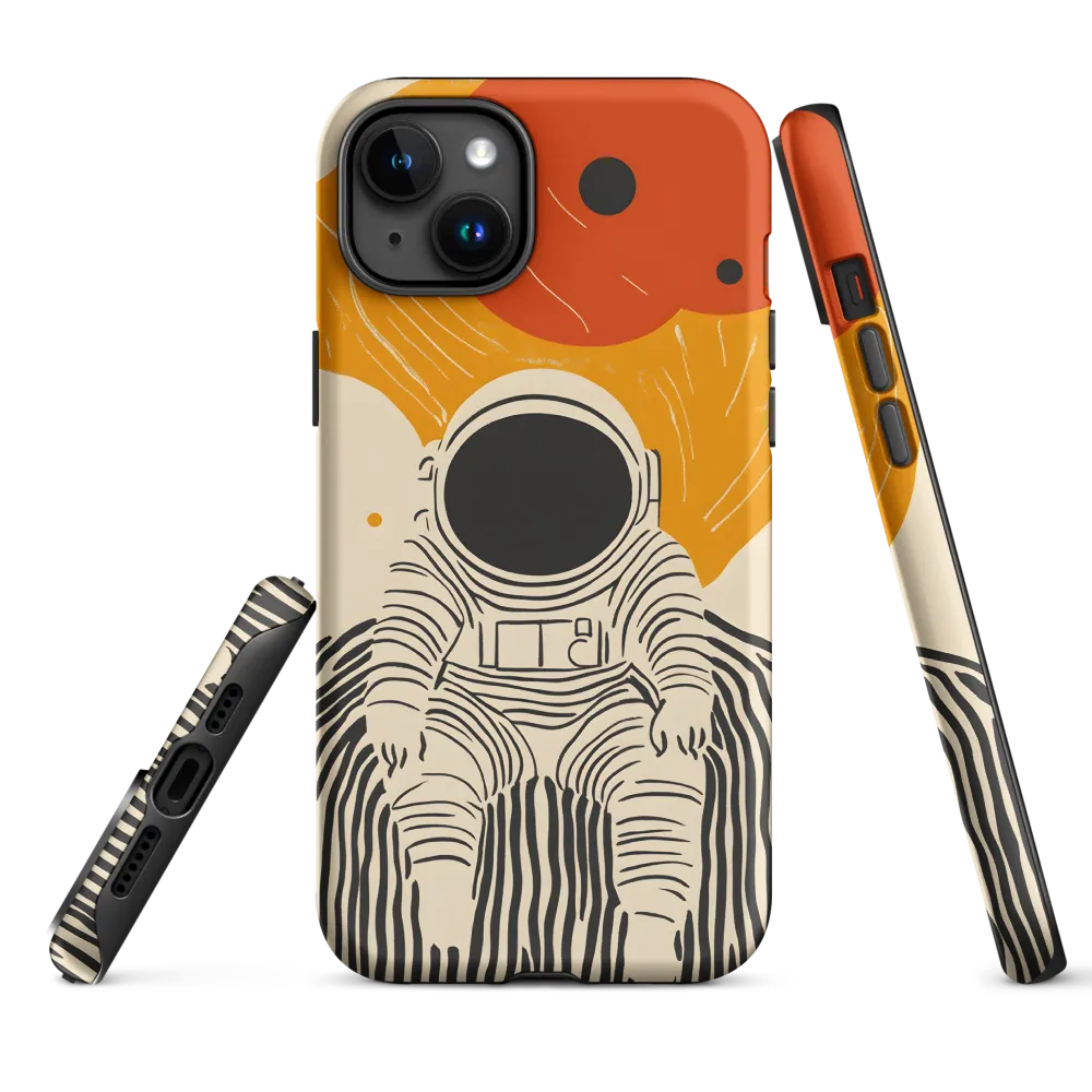 Astronaut in Cosmic Thoughts | Phone Case |  15 Plus | Tough Case | Matte