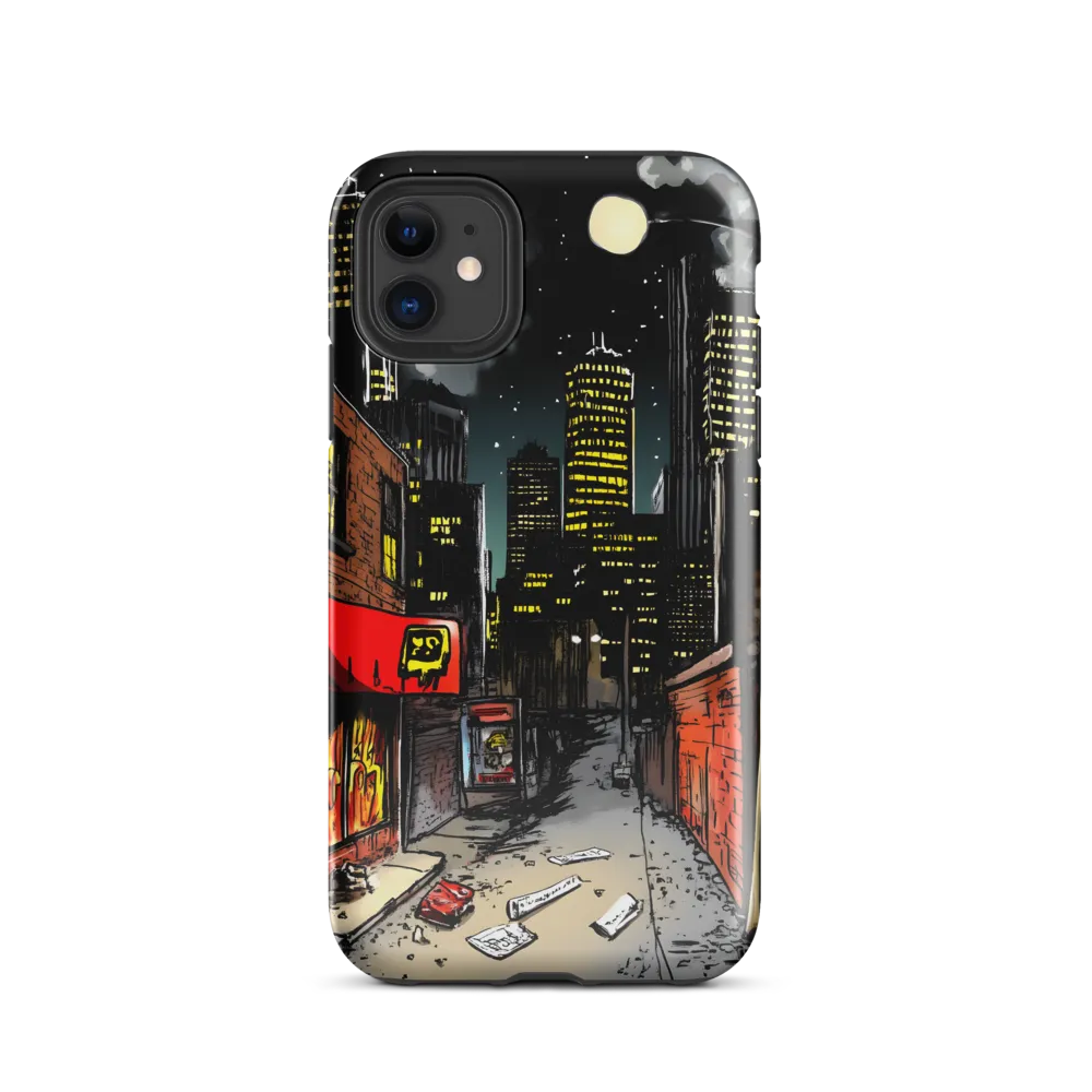 Nocturnal Cityscape: The Hidden Alley | Phone Case |  11 | Tough Case | Glossy
