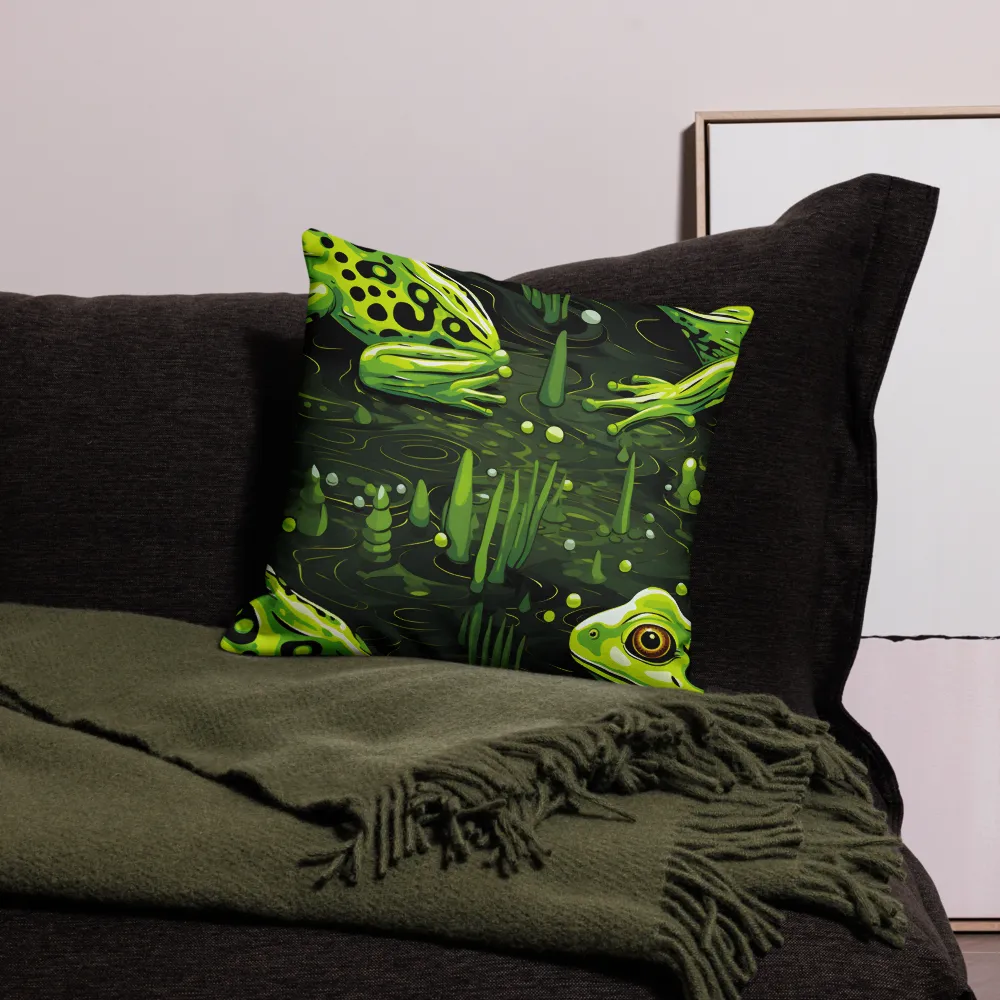 Green Harmony: Life Beneath the Surface | Pillow | 18″×18″