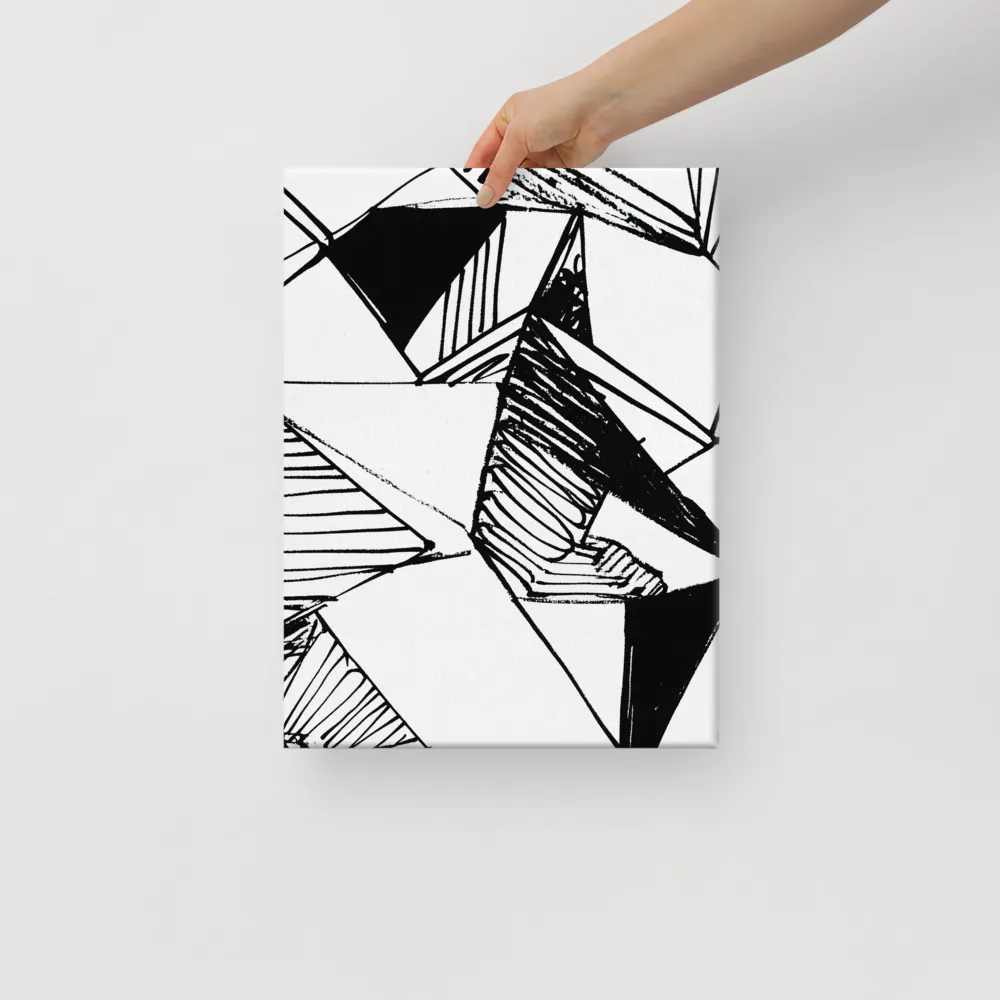 Dynamic Geometry in Ink | Canvas | 12″×16″