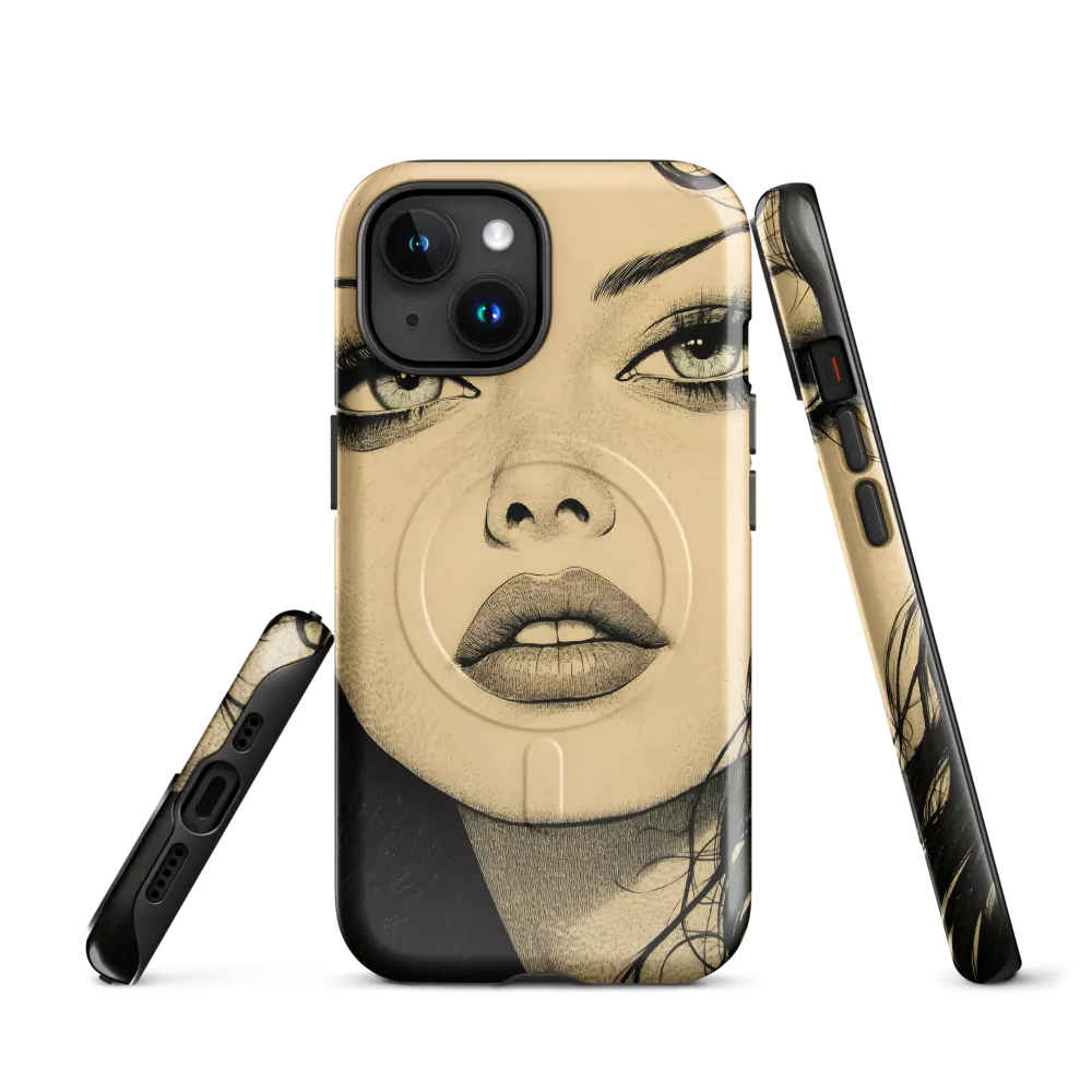 Enigmatic Gaze | Phone Case |  15 | MagSafe® Tough Case | Glossy