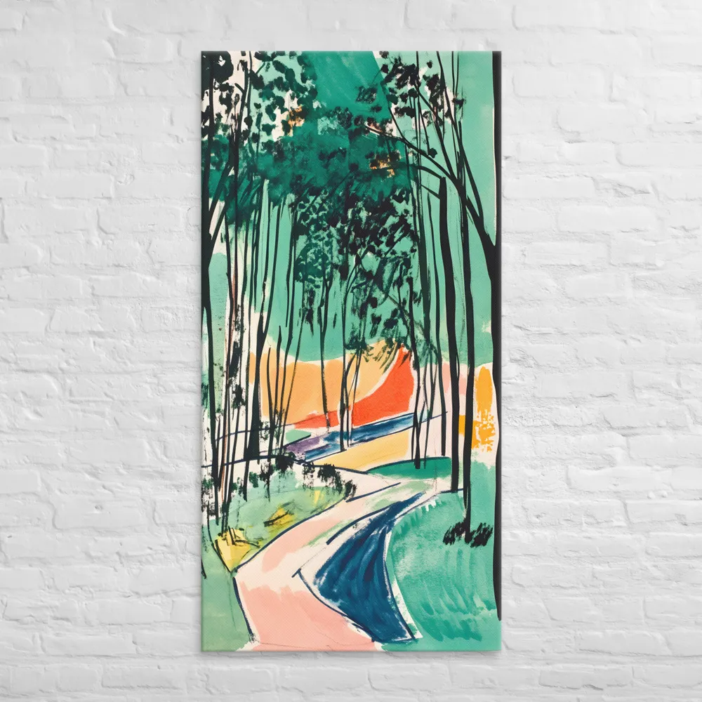Winding Path Through the Forest | Canvas | 30″×60″