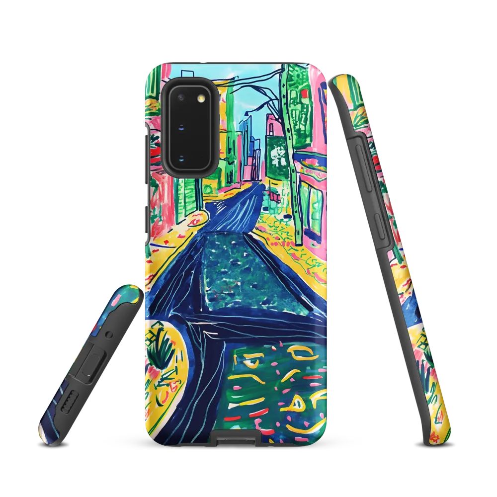 Dreamy Street in Vibrant Hues
