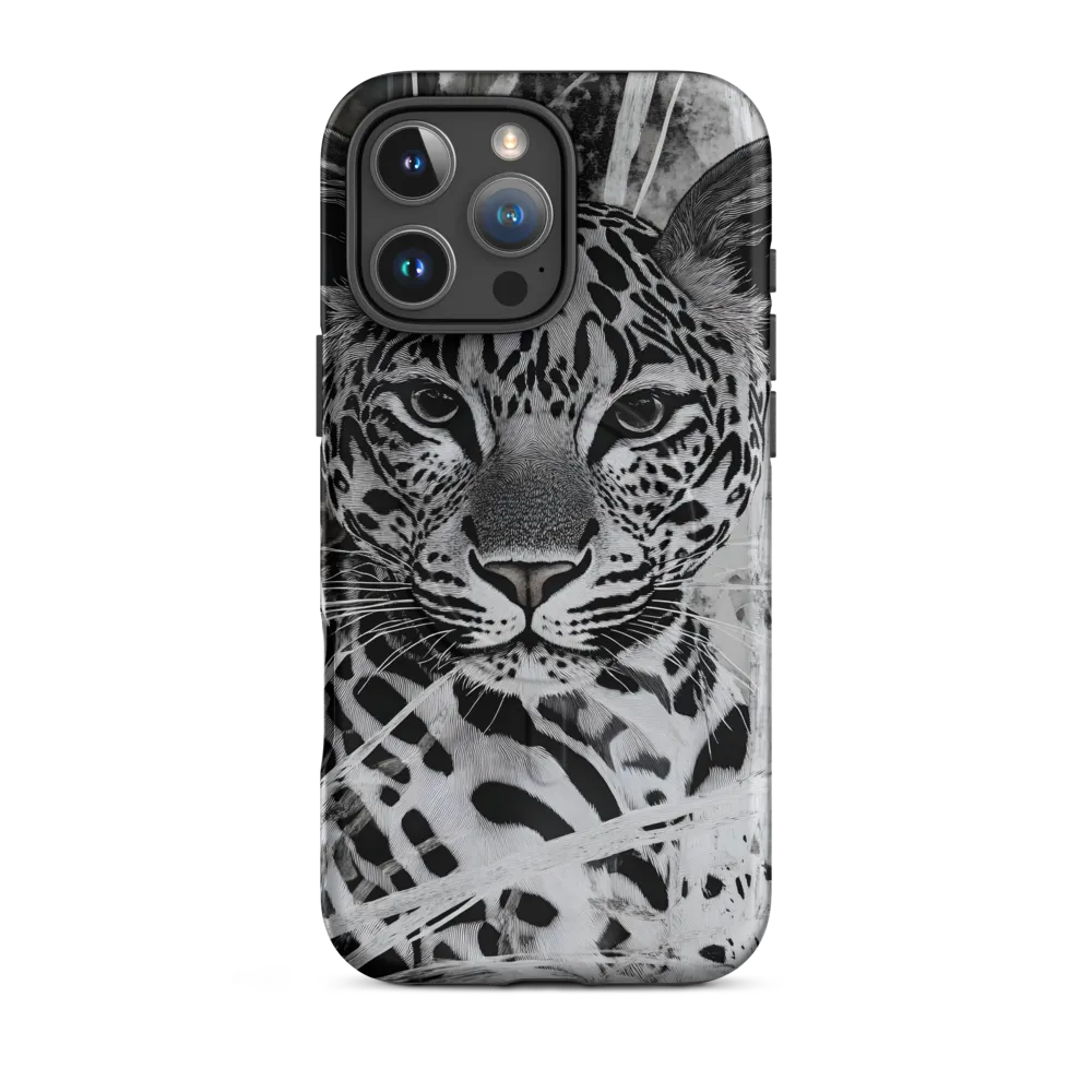 Majestic Gaze: The Leopard's Portrait | Phone Case |  16 Pro Max | MagSafe® Tough Case | Matte