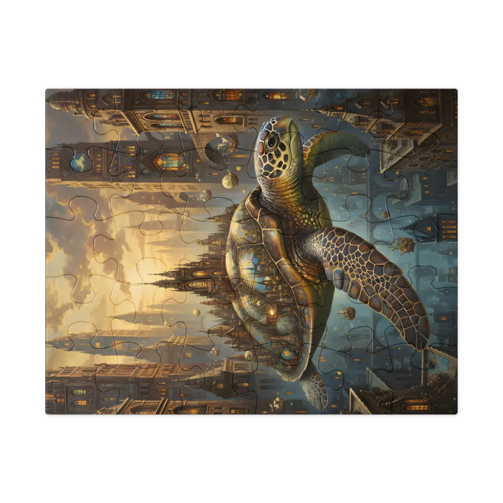 Skyborne Turtle 
 Jigsaw Puzzle in Tin Box