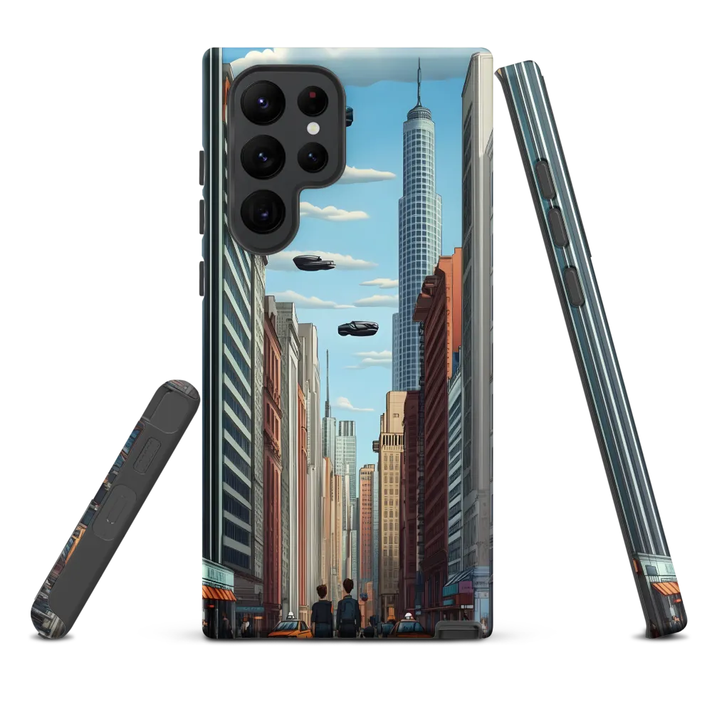 Futuristic Stroll through the Urban Skyline