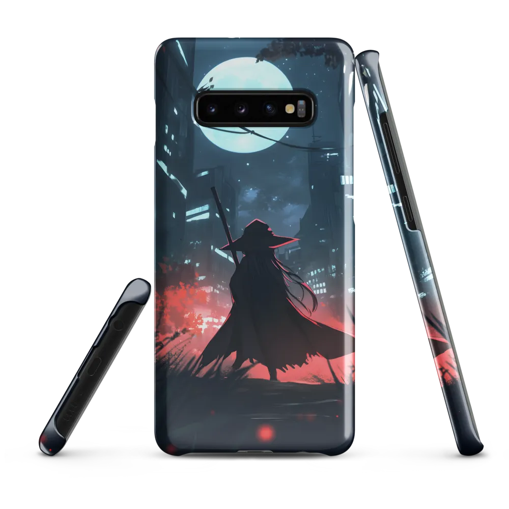 The Enigmatic Witch of the Night City | Phone Case |  S10 Plus | Snap Case | Glossy