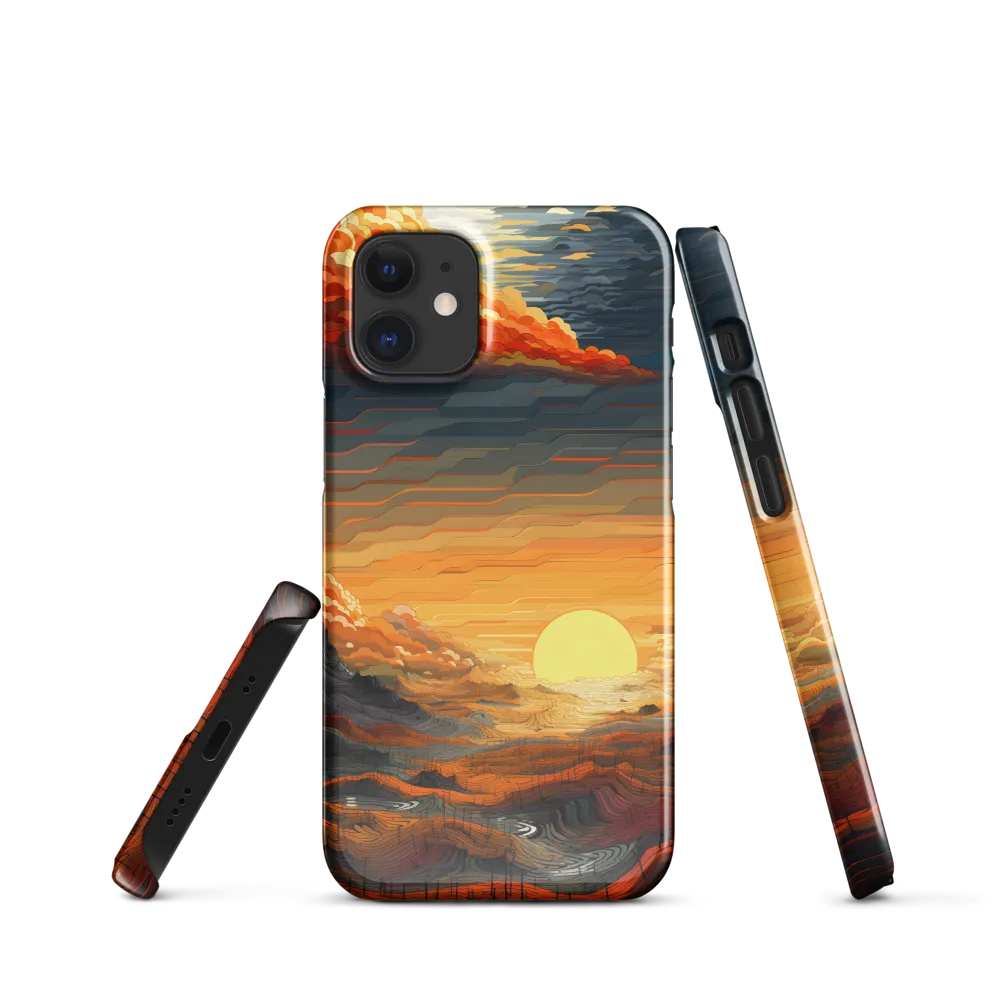 Ethereal Sunset: A Serene Landscape in Flowing Forms