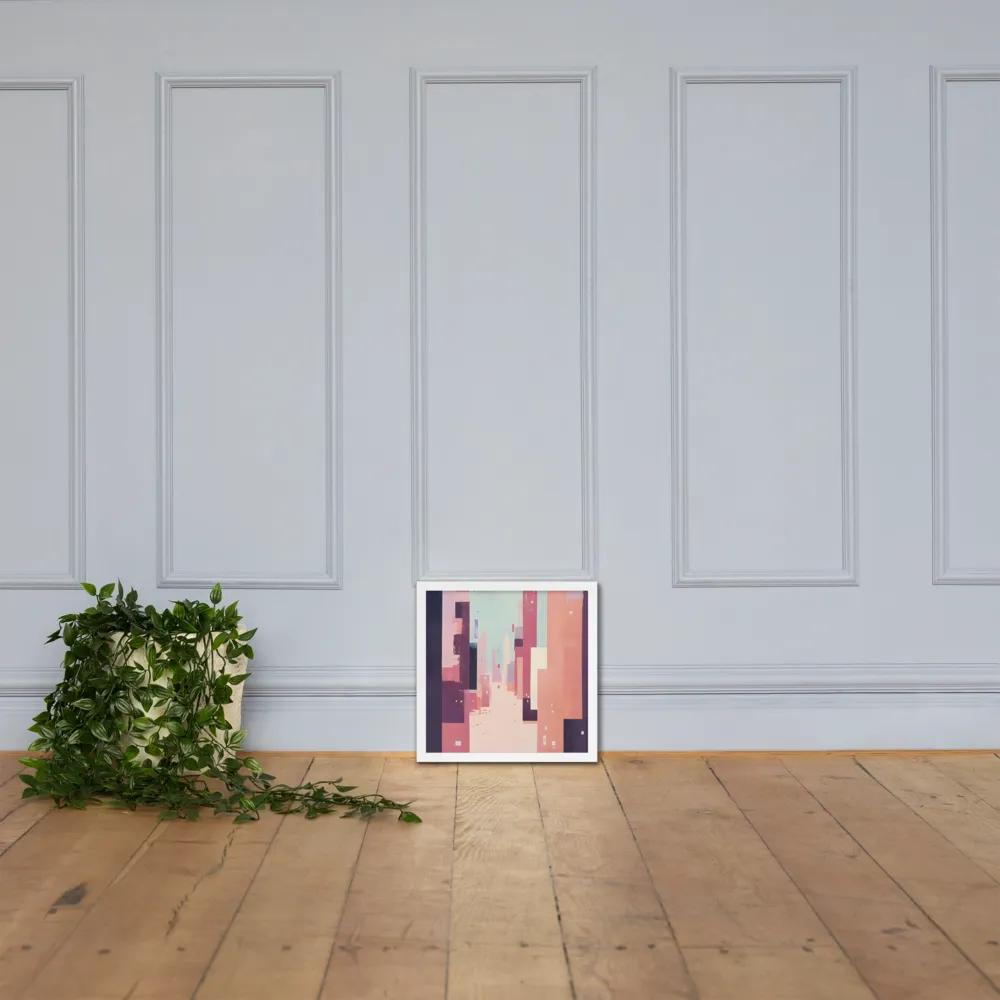 Tranquil Cityscape | Poster with White Frame | 14″×14″