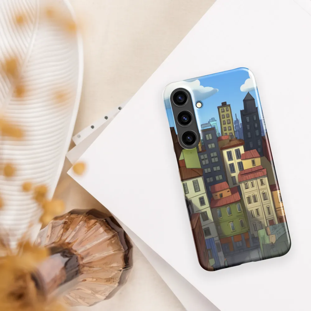 Urban Symphony: A Colorful Cityscape | Phone Case |  S24 Plus | Snap Case | Glossy