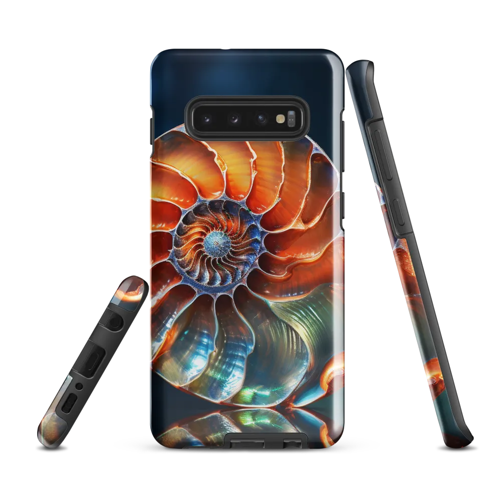 Elegance of the Nautilus Shell | Phone Case |  S10 Plus | Tough Case | Glossy