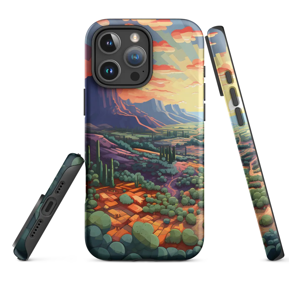 Desert Serenity at Dusk | Phone Case |  16 Pro Max | Tough Case | Matte