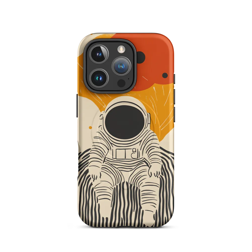 Astronaut in Cosmic Thoughts | Phone Case |  16 Pro | MagSafe® Tough Case | Matte