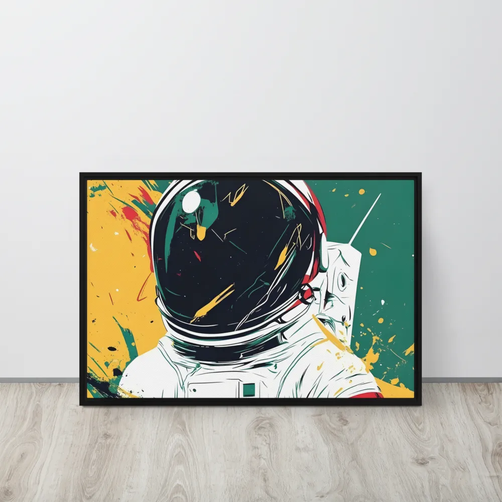 Galactic Explorer: A Modern Odyssey | Canvas with Black Frame | 20″×30″