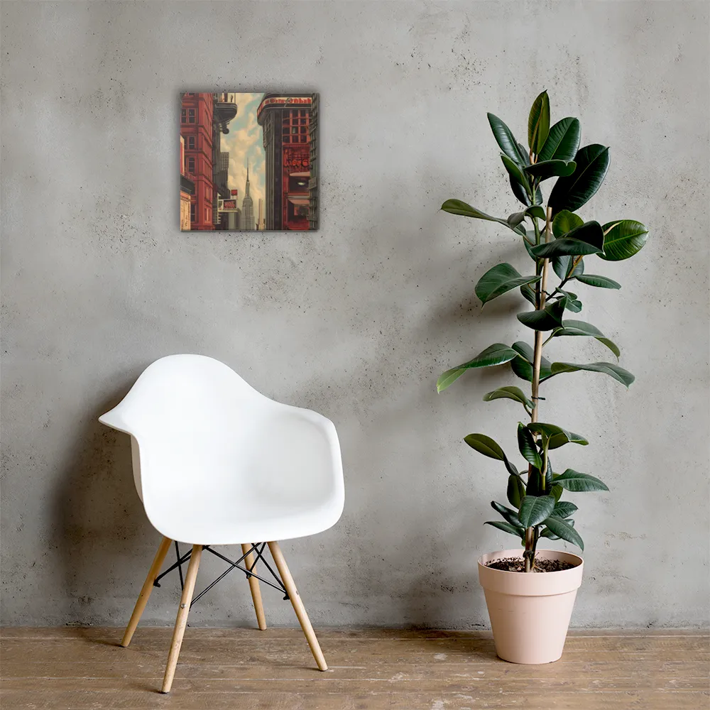 A Glimpse of Tomorrow: Urban Ambition | Canvas | 16″×16″