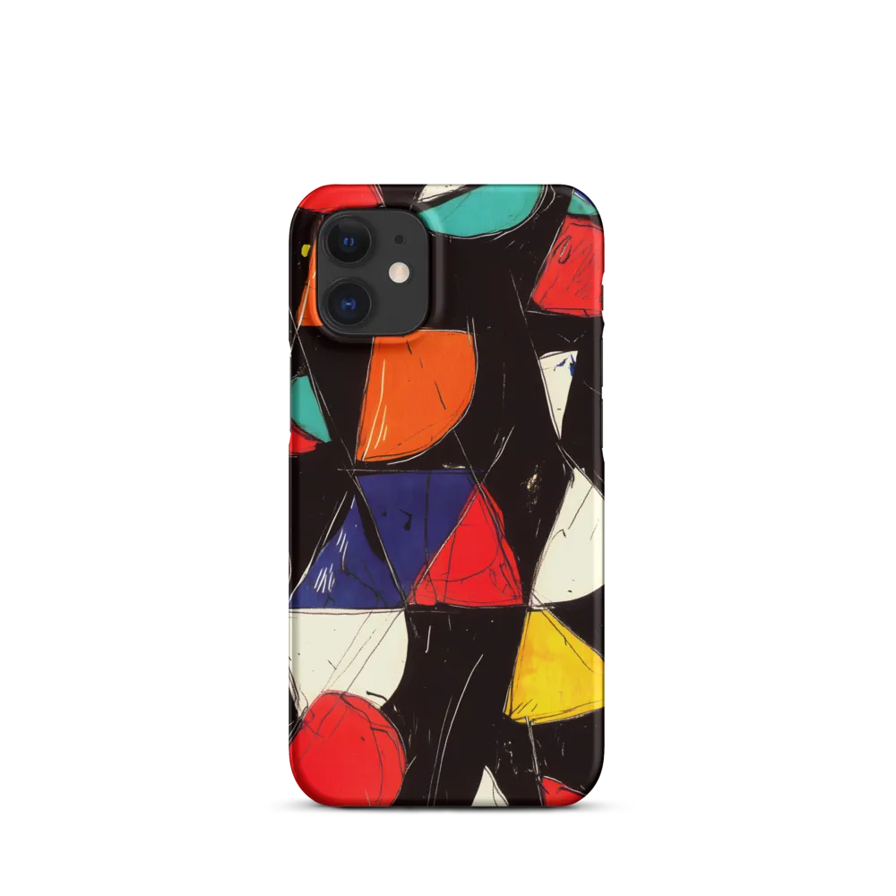 Vibrant Geometric Symphony | Phone Case |  12 Mini | Snap Case | Matte