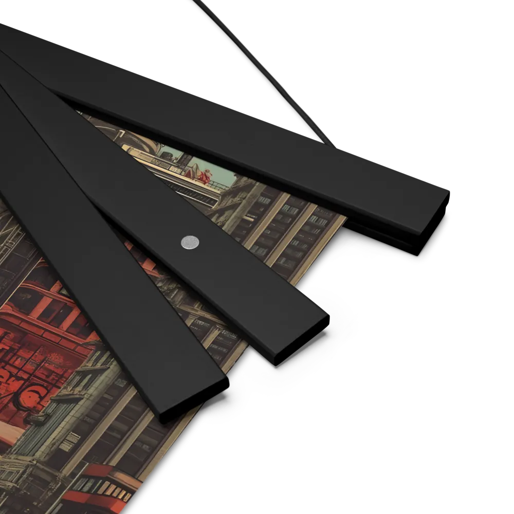 A Glimpse of Tomorrow: Urban Ambition | Poster With Black Wood Hanger | 10″×10″