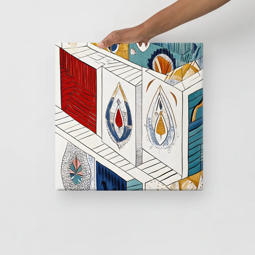 Symphony of Geometric Harmony | Canvas | 16″×16″