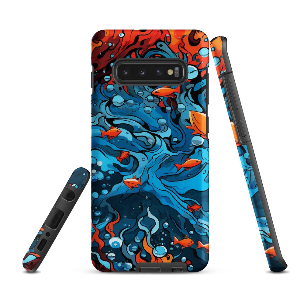 Fluid Harmony: Ocean and Flames