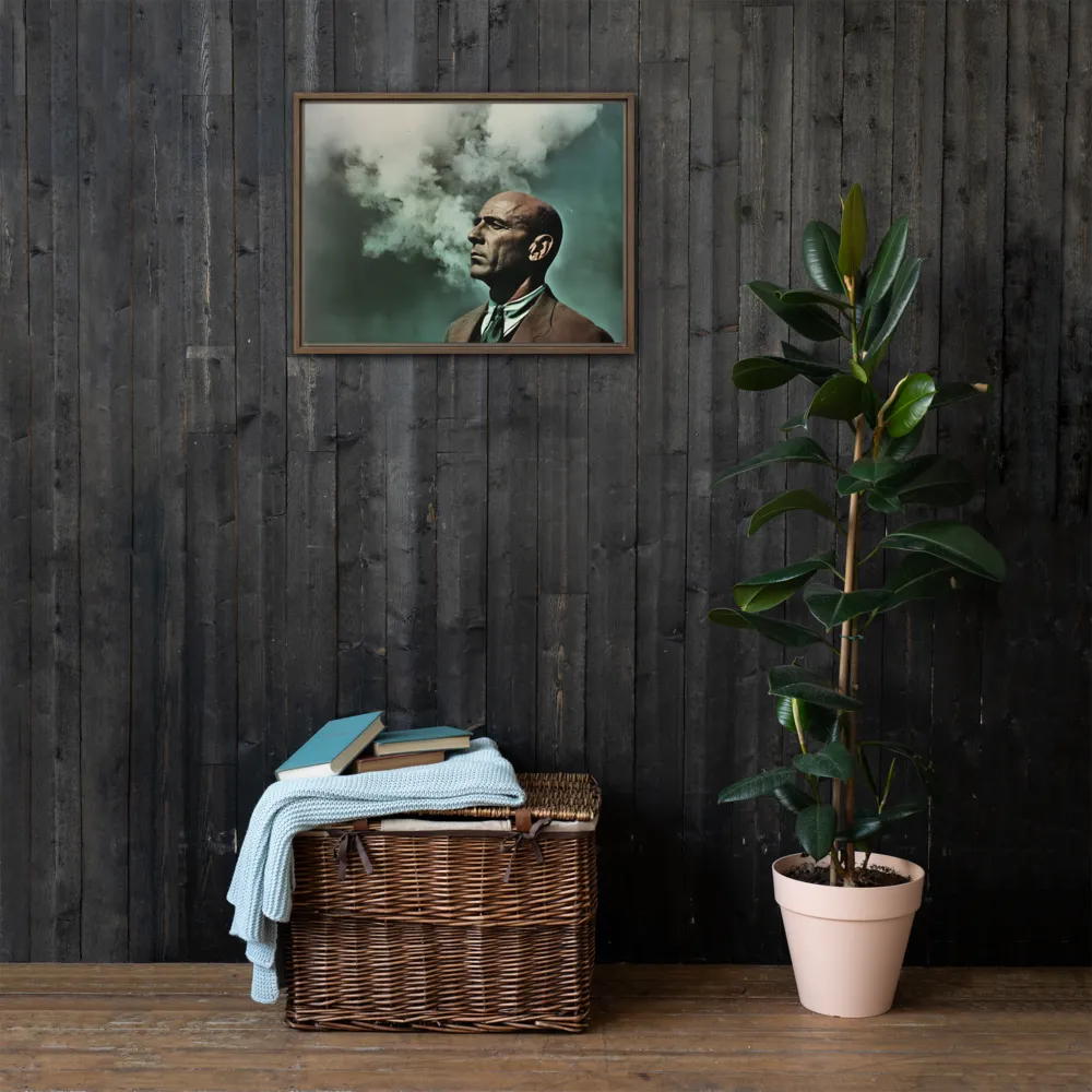 Clouded Thoughts | Canvas with Brown Frame | 18″×24″