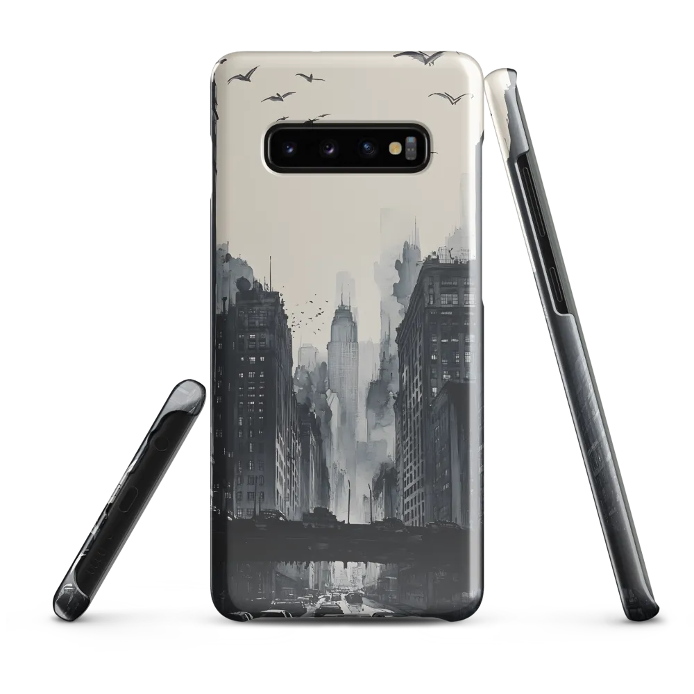 City Whispers: A Monochrome Reflection | Phone Case |  S10 Plus | Snap Case | Glossy