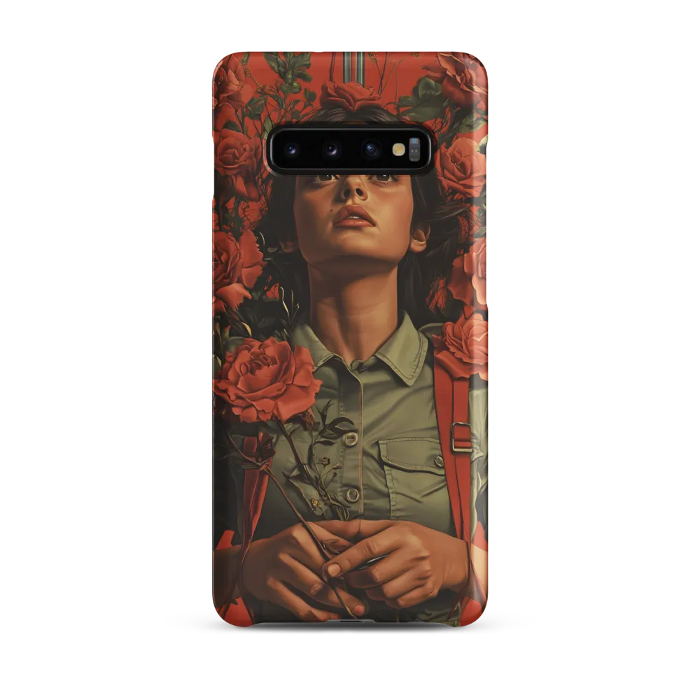 Harmony and Strength: A Portrait Among Roses