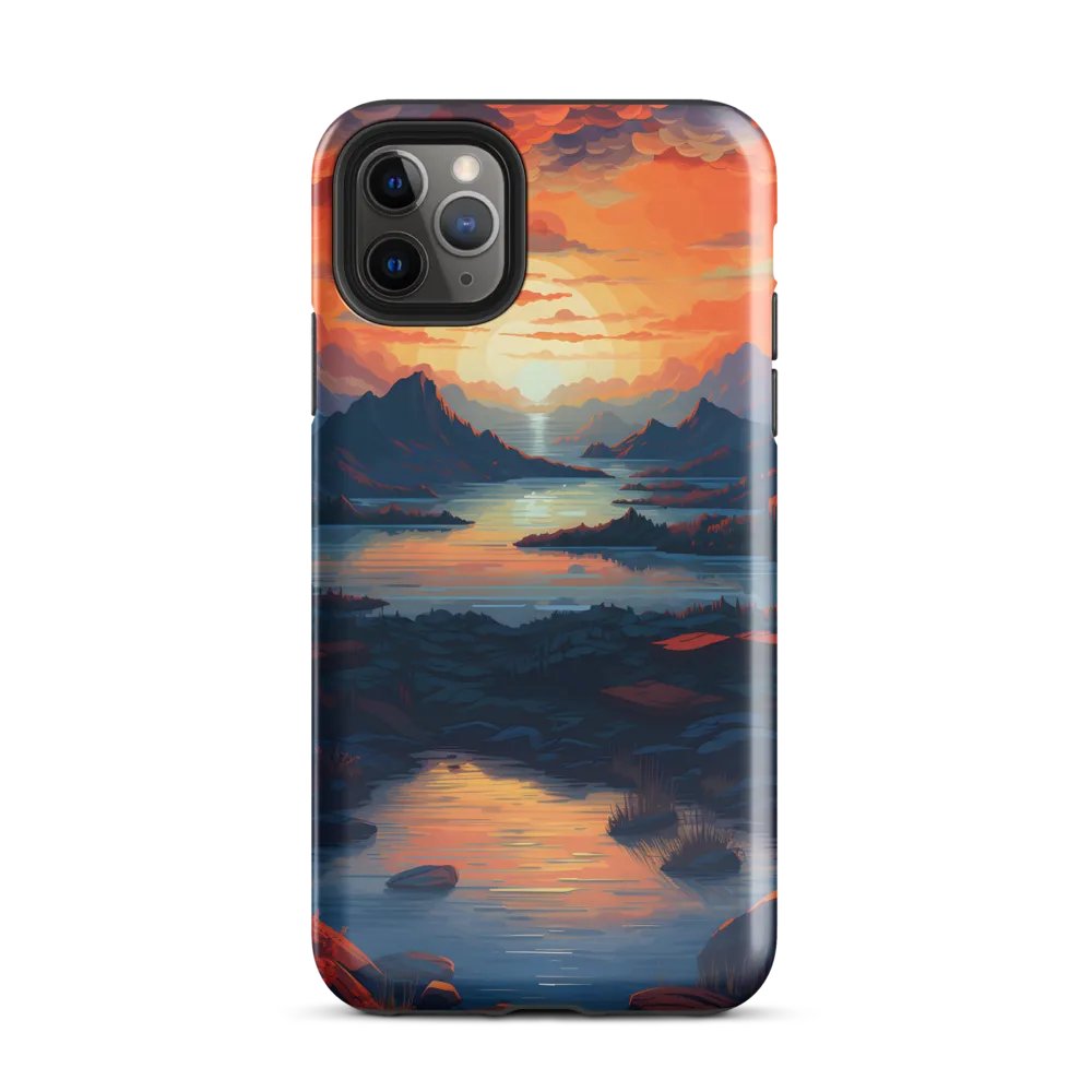 Ethereal Evening: A Digital Dusk | Phone Case |  11 Pro Max | Tough Case | Glossy