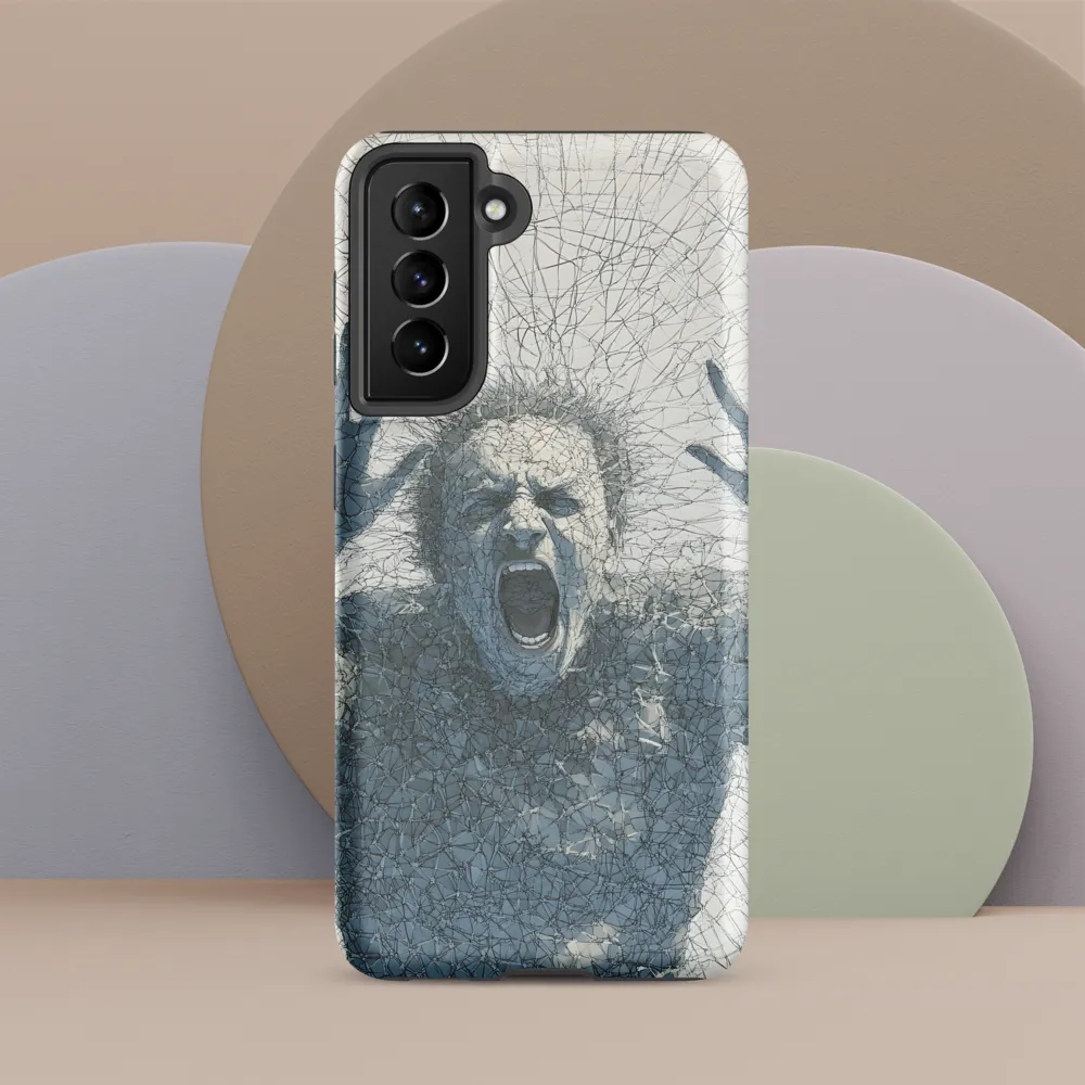Breaking Free: An Expression of Anguish | Phone Case |  S21 | Tough Case | Matte
