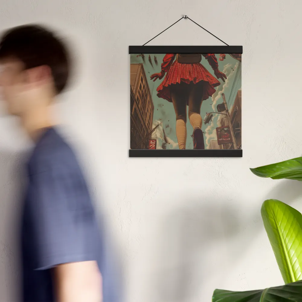 Flight of the Urban Dreamer | Poster With Black Wood Hanger | 12″×12″
