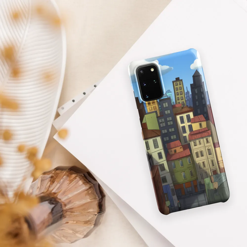 Urban Symphony: A Colorful Cityscape | Phone Case |  S20 Plus | Snap Case | Matte