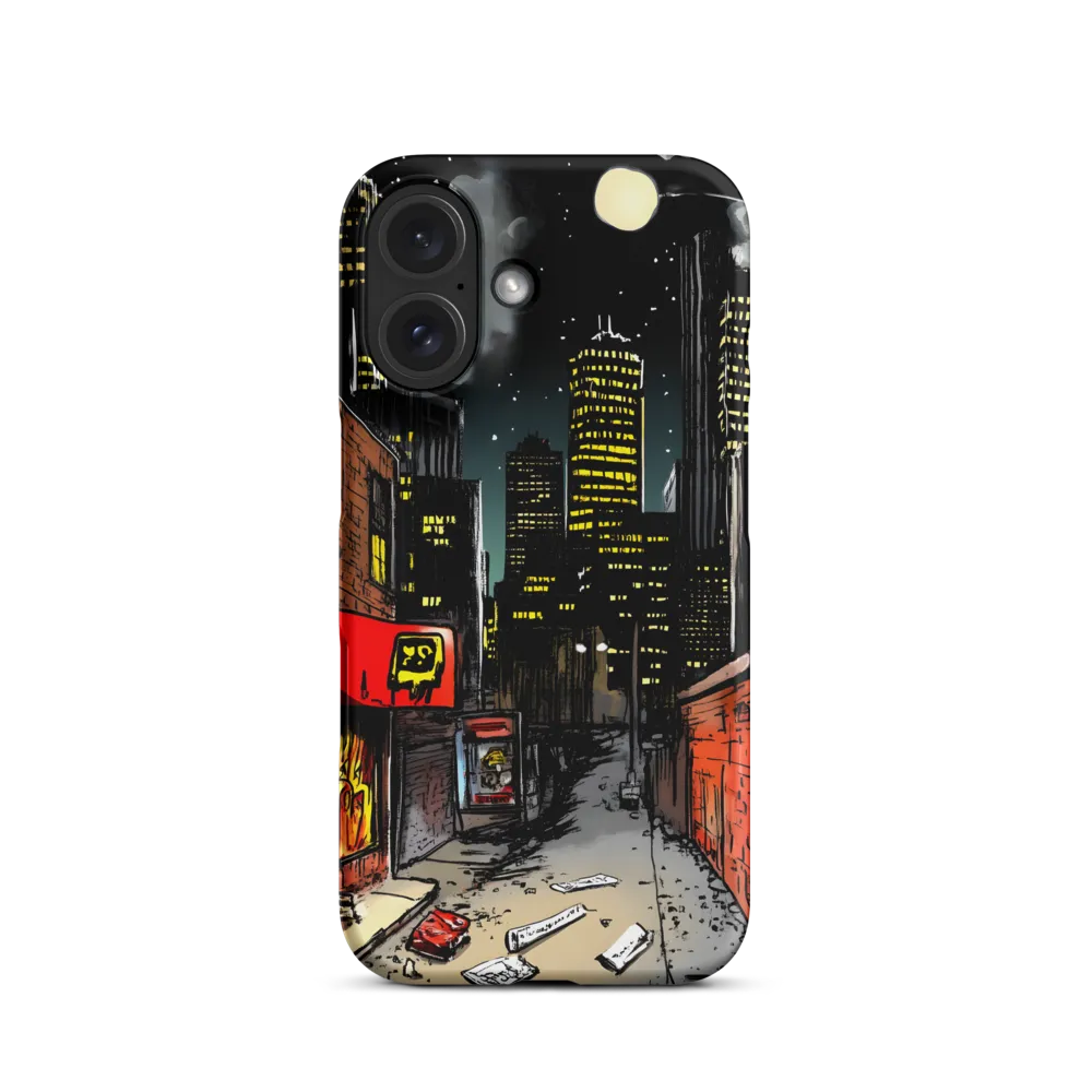 Nocturnal Cityscape: The Hidden Alley | Phone Case |  16 | Snap Case | Matte