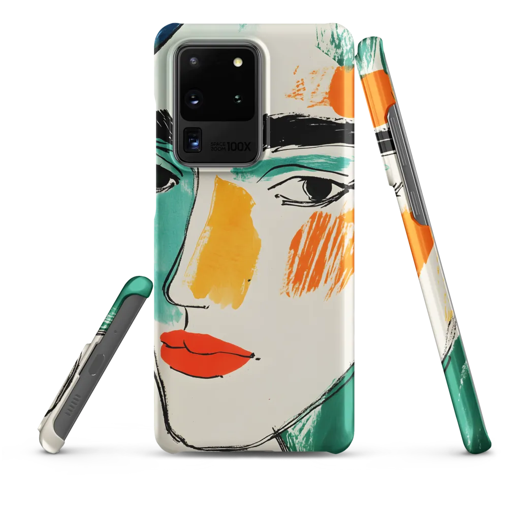Contemporary Line Portrait | Phone Case |  S20 Ultra | Snap Case | Matte