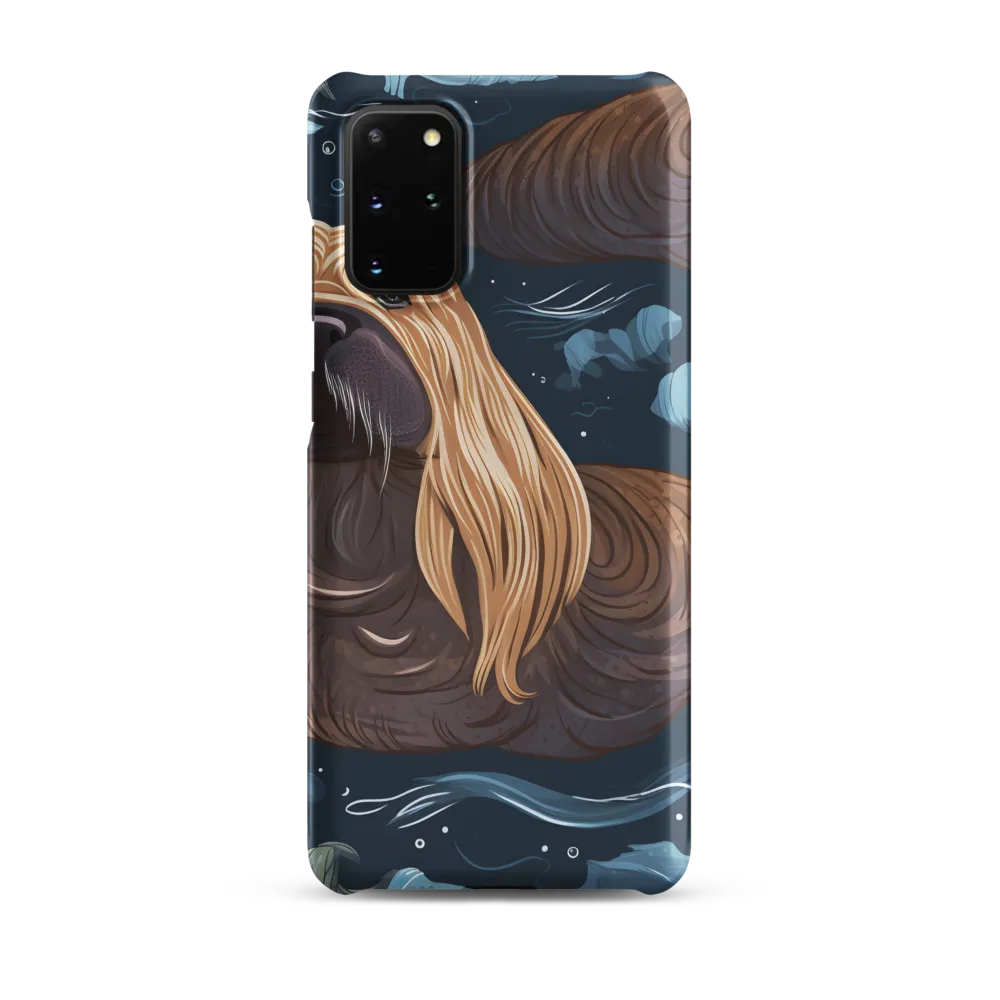 Whimsical Walruses in Deep Blue