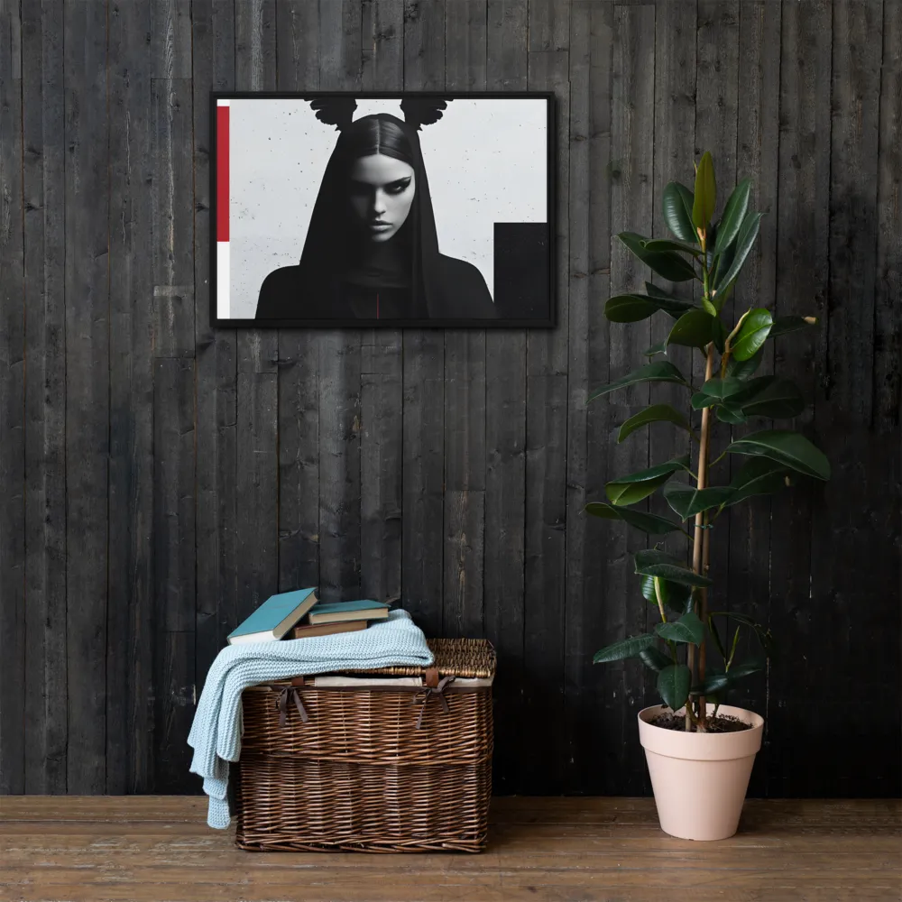 Whispers of Darkness | Canvas with Black Frame | 20″×30″