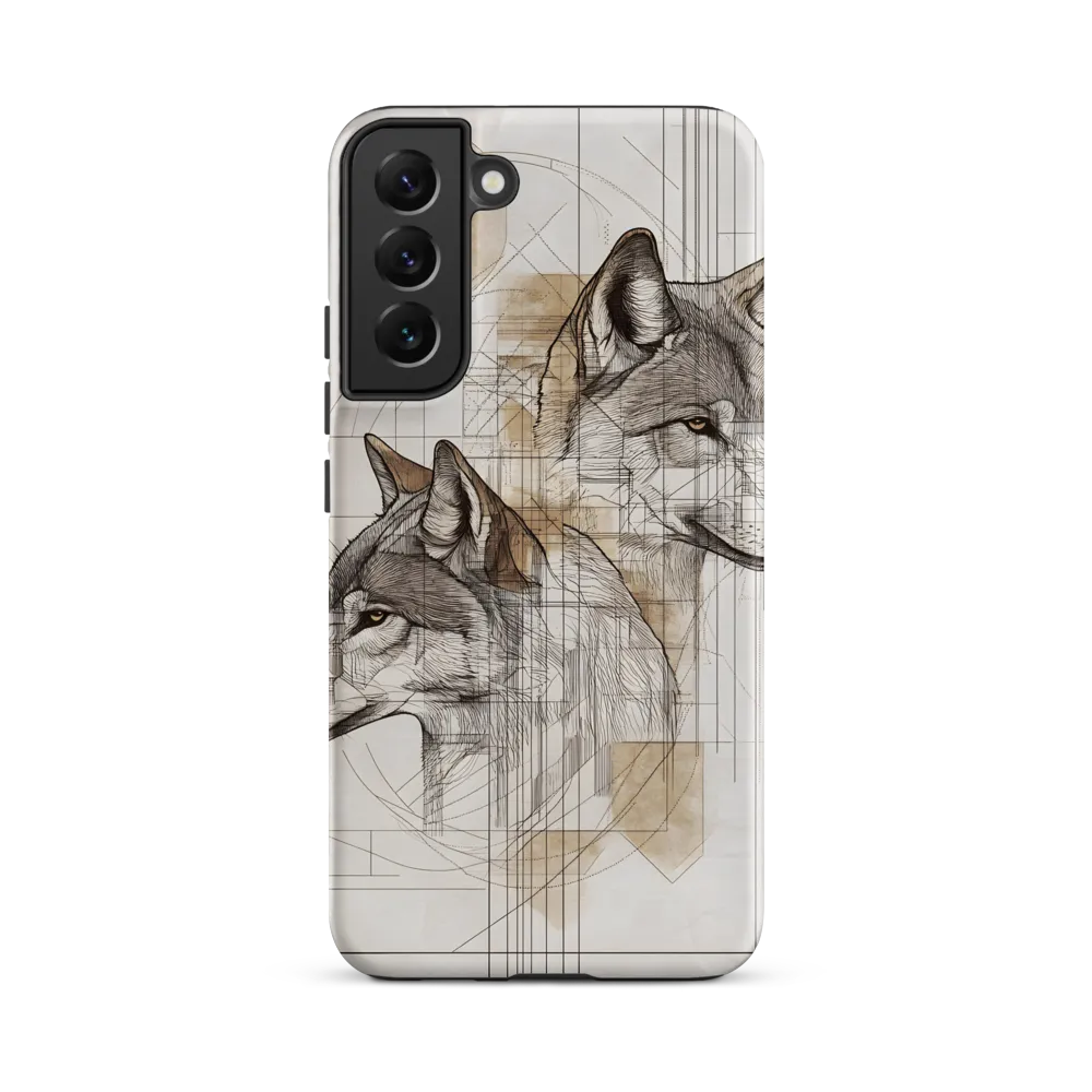 Geometric Harmony: The Essence of Wolves | Phone Case |  S22 Plus | Tough Case | Matte