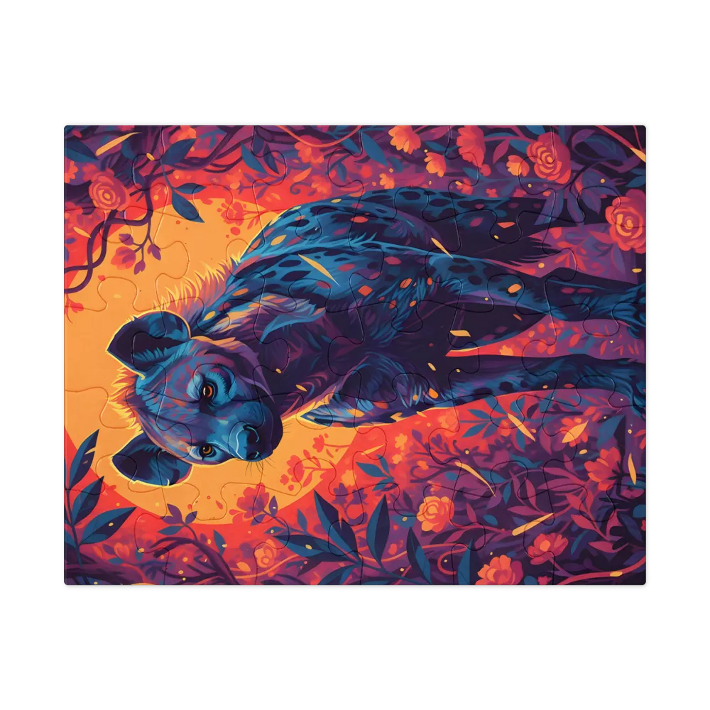 Luminous Hyena 
 Jigsaw Puzzle in Tin Box
