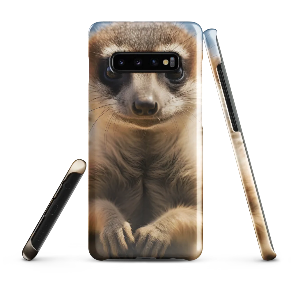 Curious Stance: The Meerkat's Gaze | Phone Case |  S10 Plus | Snap Case | Glossy