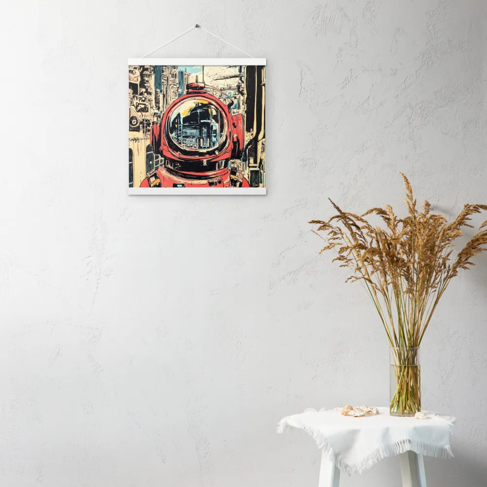 Reflections of Tomorrow | Poster With White Wood Hanger | 16″×16″