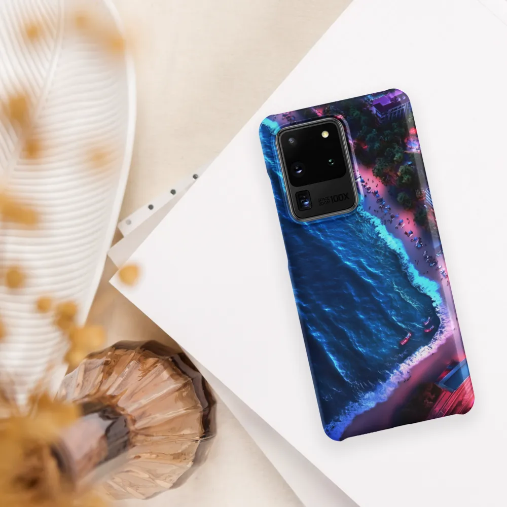 Twilight Reflections: A Serene Beach Aerial | Phone Case |  S20 Ultra | Snap Case | Matte