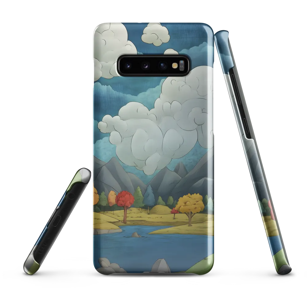 Whimsical Serenity: A Tranquil Landscape | Phone Case |  S10 Plus | Snap Case | Glossy