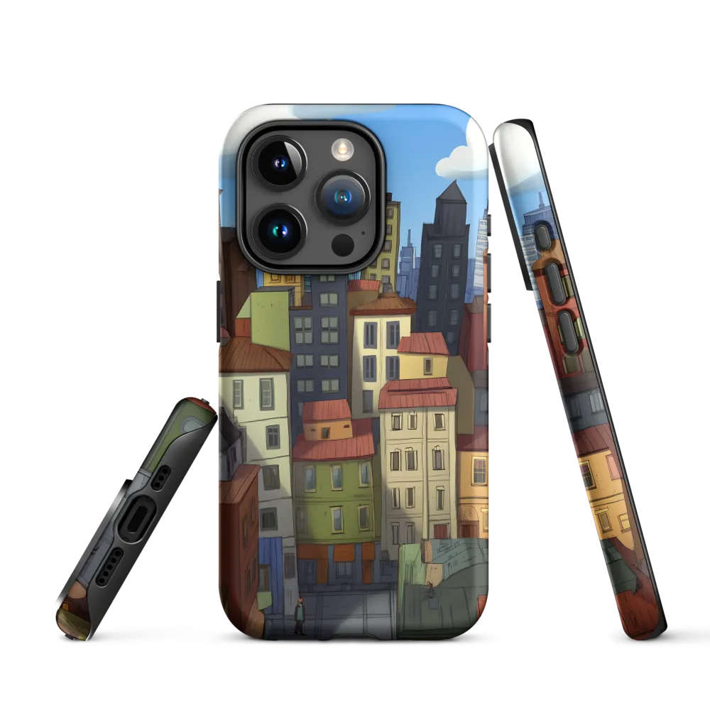 Urban Symphony: A Colorful Cityscape | Phone Case |  15 Pro | Tough Case | Matte