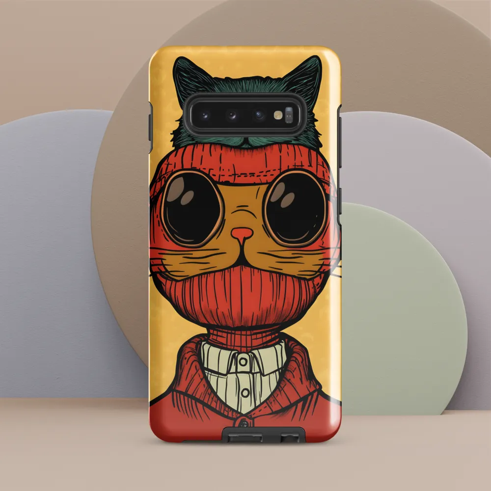 Whimsical Fusion: Cat and Human | Phone Case |  S10 Plus | Tough Case | Glossy