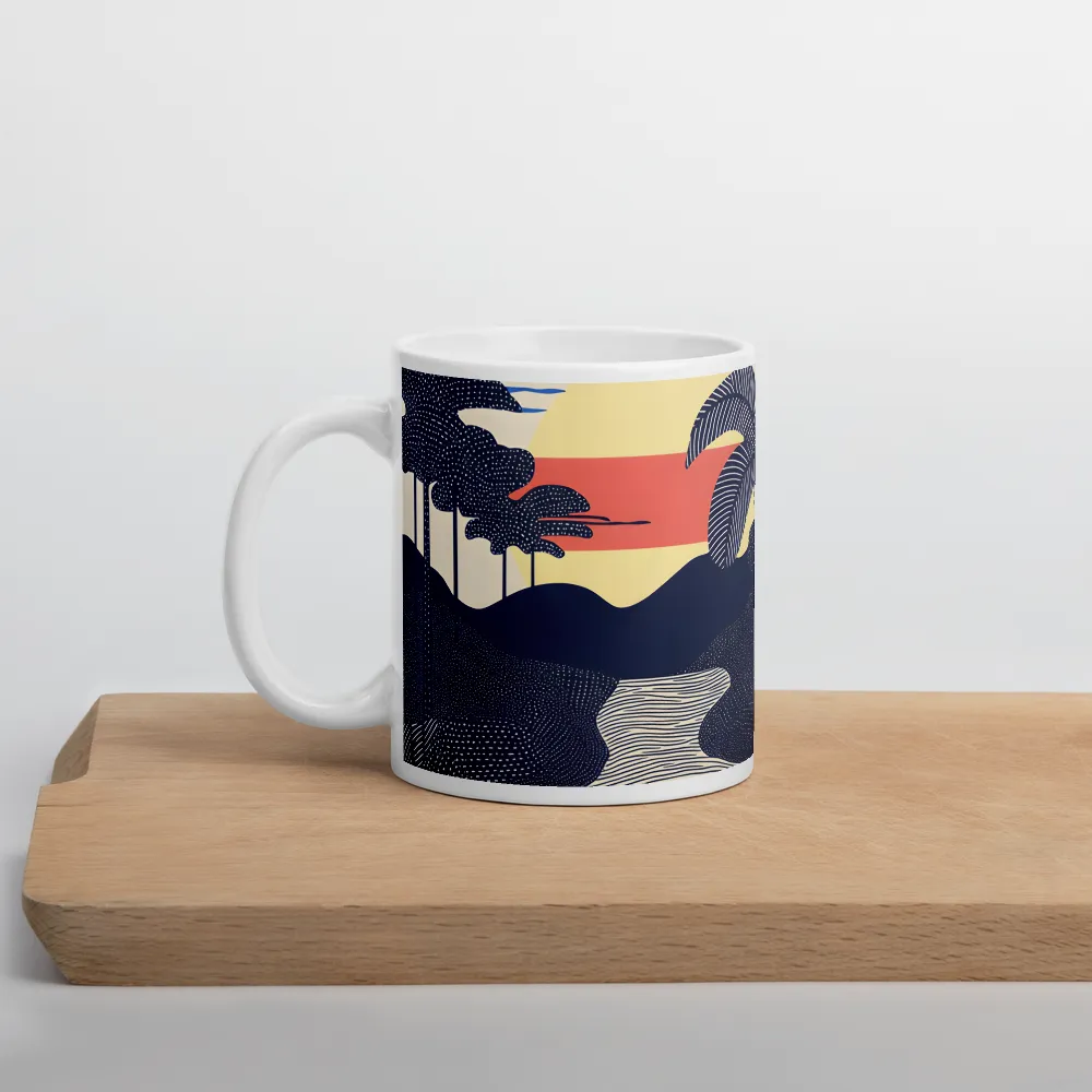 Tranquil Sunset in Modern Minimalism | Mugs | Multiple Sizes & Colors