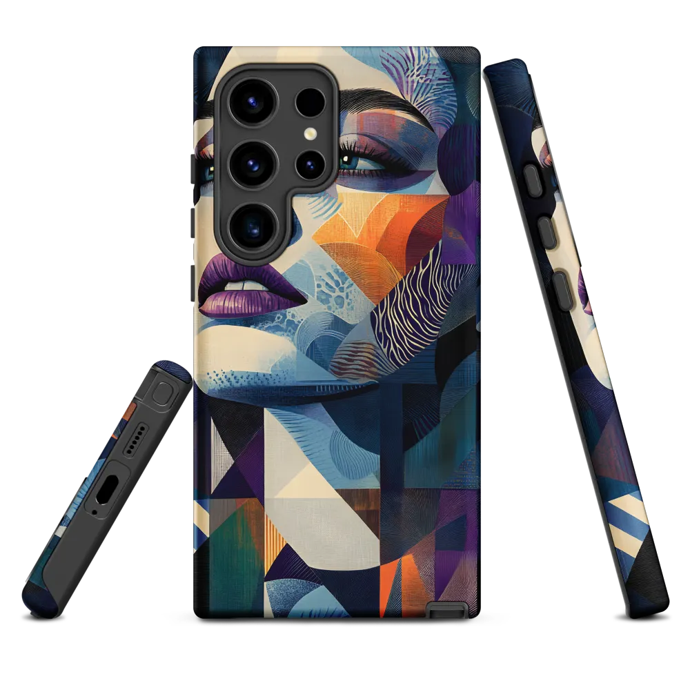 Fragmented Mystery: A Modern Portrait | Phone Case |  S24 Ultra | Tough Case | Matte