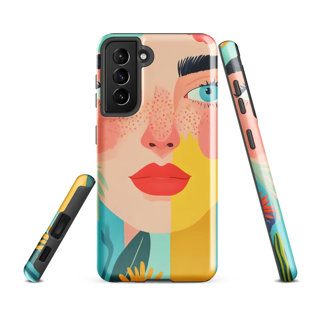 Floral Serenity: A Modern Portrait