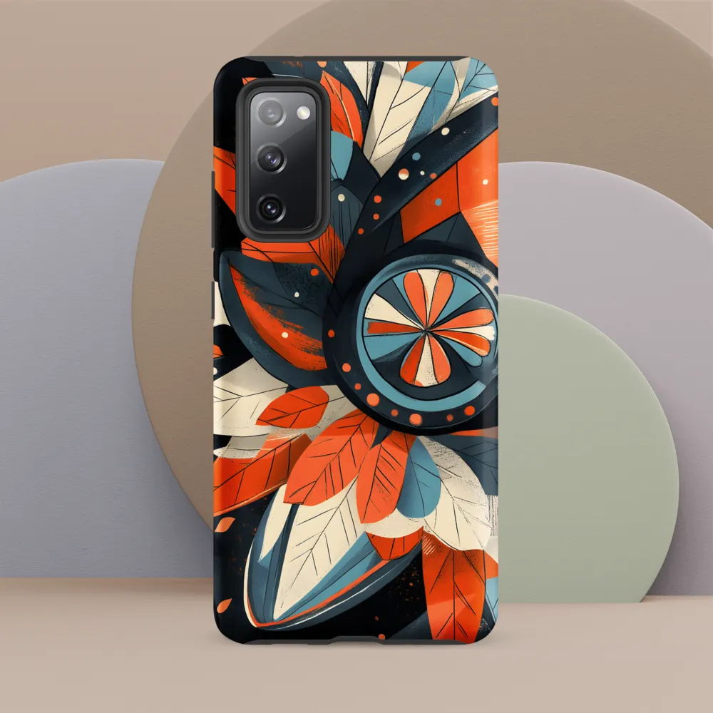Floral Symphony in Orange and Teal